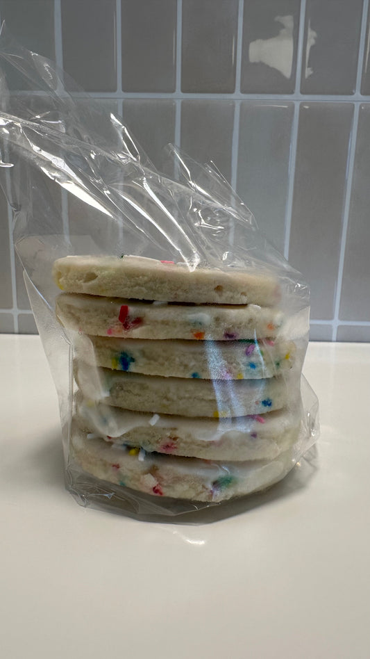 Birthday Cake Sugar Cookies – 6 Pack (Frozen)